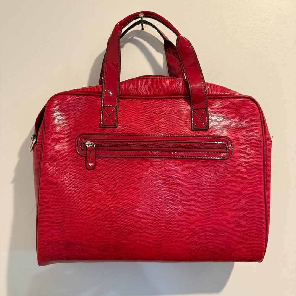 The Limited Dark Red pebble Faux Leather Laptop/Travel Tote/Shoulder Bag